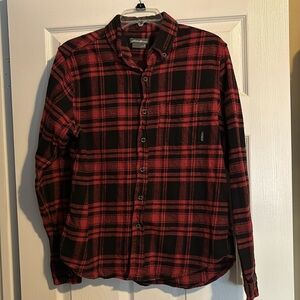 Eddie Bauer men’s red and black long sleeve flannel shirt size medium